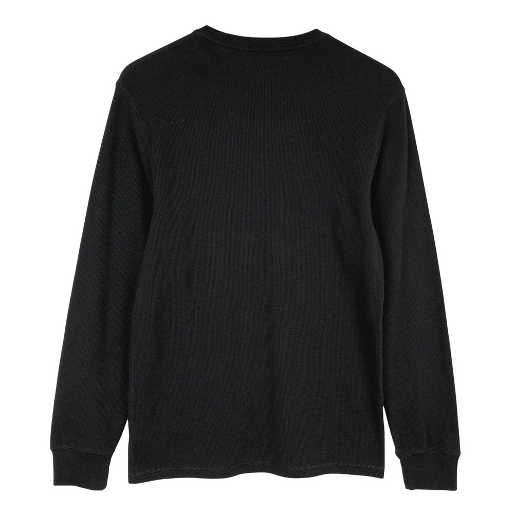 POLO Ralph Lauren Waffle Knit Thermal Sleepwear Shirt Men's Sz M Black EUC - Picture 2 of 11
